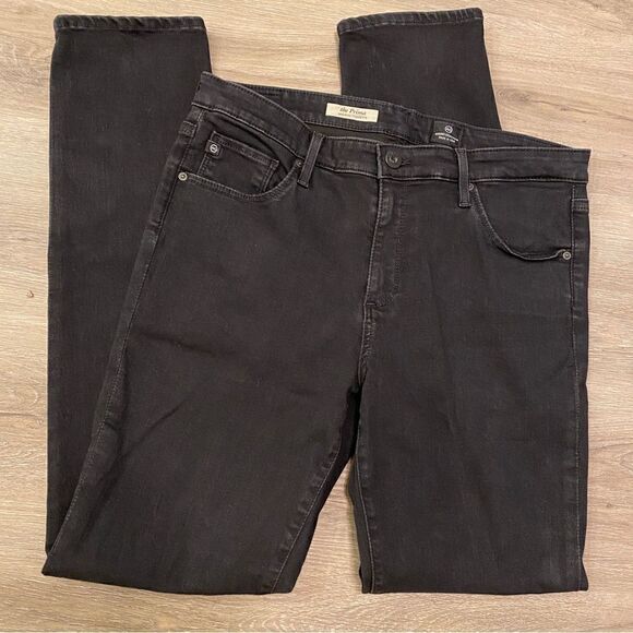 NEW AG PRIMA MID-RISE CIGARETTE JEANS MIDNIGHT BLACK 31R ADRIANO GOLDSCHMIED - Picture 5 of 16